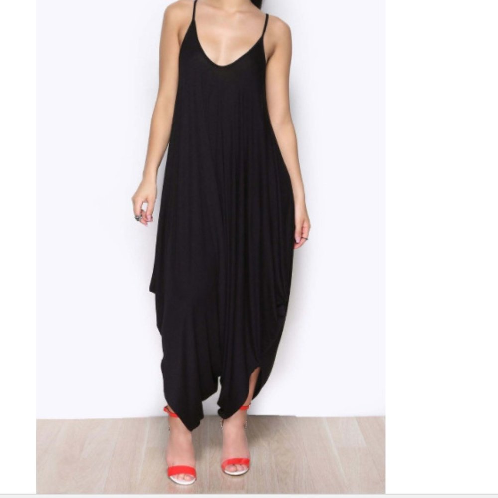 Plus Size Off-the-Shoulder Black Jumpsuit Romper